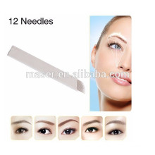 Las mejores agujas de Microblading de la calidad, agujas de Microblading del movimiento de la pluma de la ceja, muchos CF U tipo cuchillas de Microblading